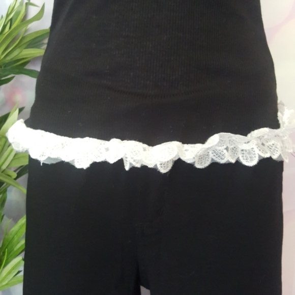 Fashionmia black ribbed lace embroidered tank M - Picture 3 of 8